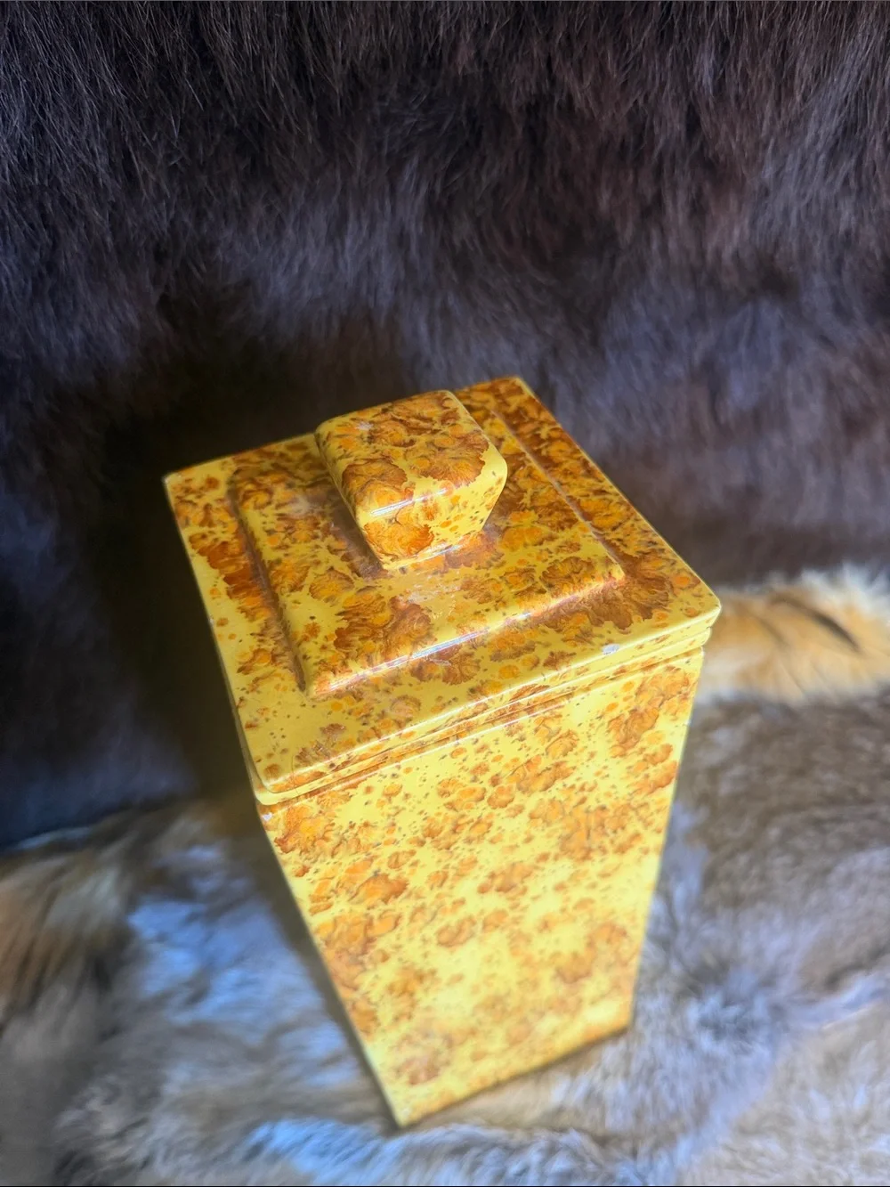Yellow Decorative Lidded Canister - Home Accents (3650)